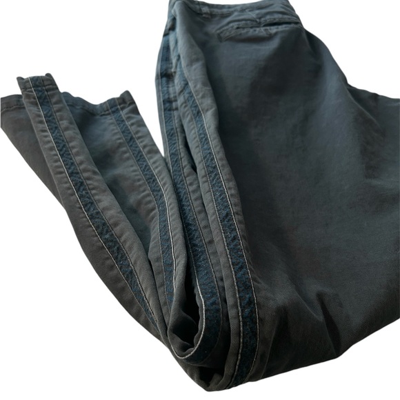 Anthropologie Chino Relaxed Fit Tuxedo Stripe Pants - Picture 2 of 15